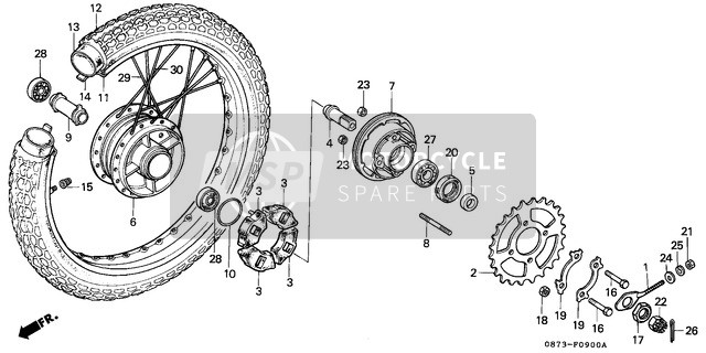 42605171305, Spaak Set B, 10X160, Honda, 0